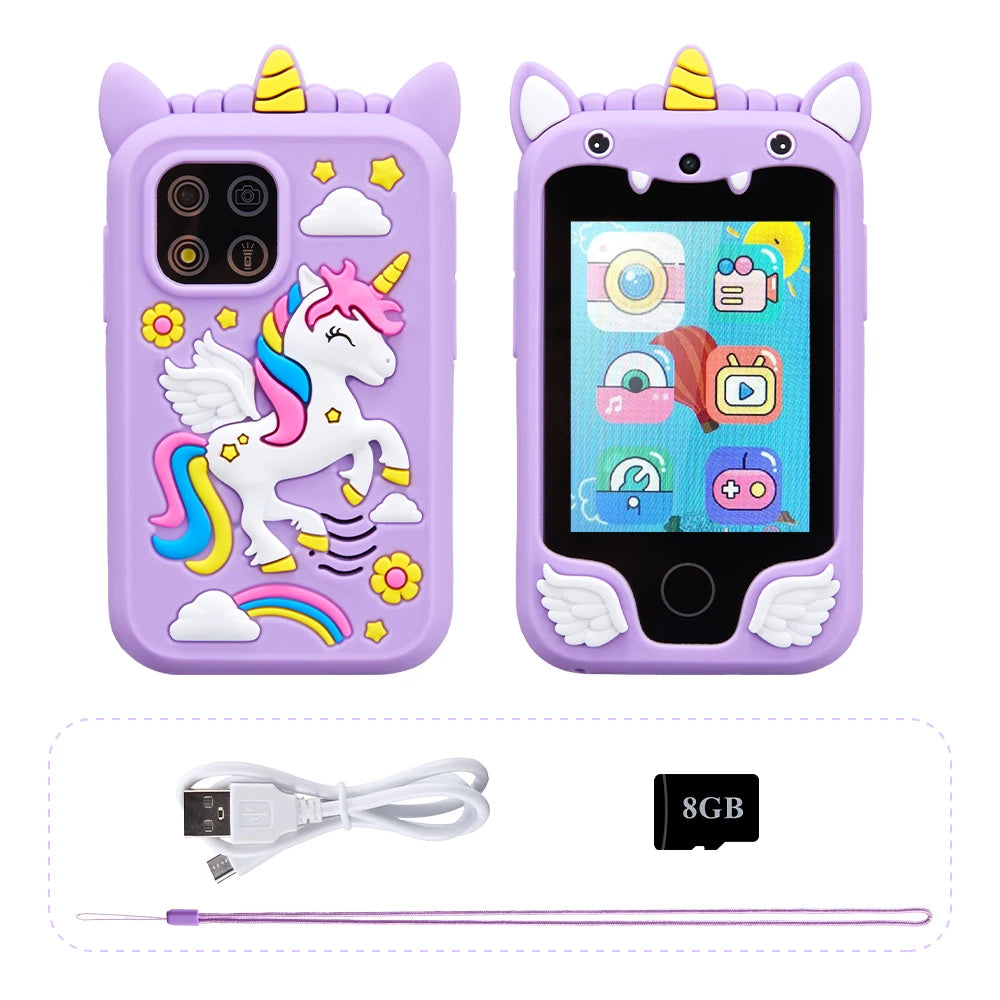 Unicorn Kids Smartphone Toy with Dual Camera and Music Player