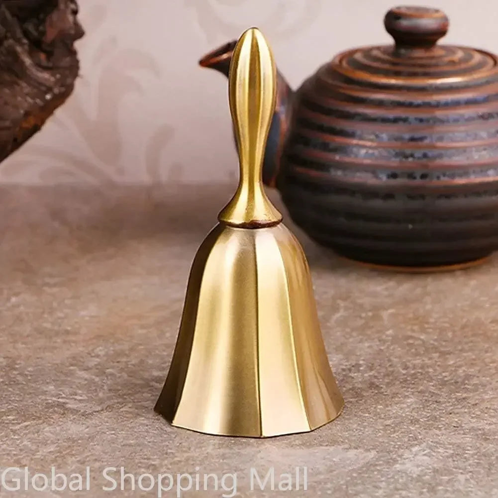 Classic Brass Hand Bell for Service, Weddings & Home Decor