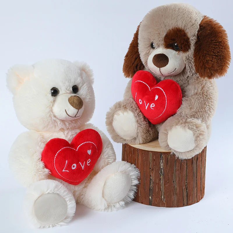 Heart-Shaped Teddy Bear Plush with Fairy Wings – 25cm