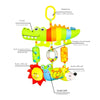Rainbow Animal Plush Stroller Toy for Babies 0-3 Years