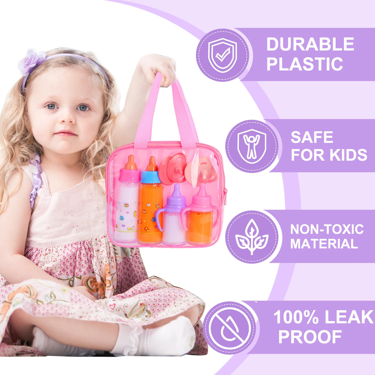 Magic Disappearing Doll Feeding Set with Bottles and Pacifiers