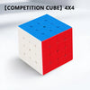 A 4x4 competition cube puzzle in blue and red colors shown from an isometric angle.