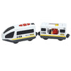 Magnetic Wooden Train Set with Locomotive and Two Carriages