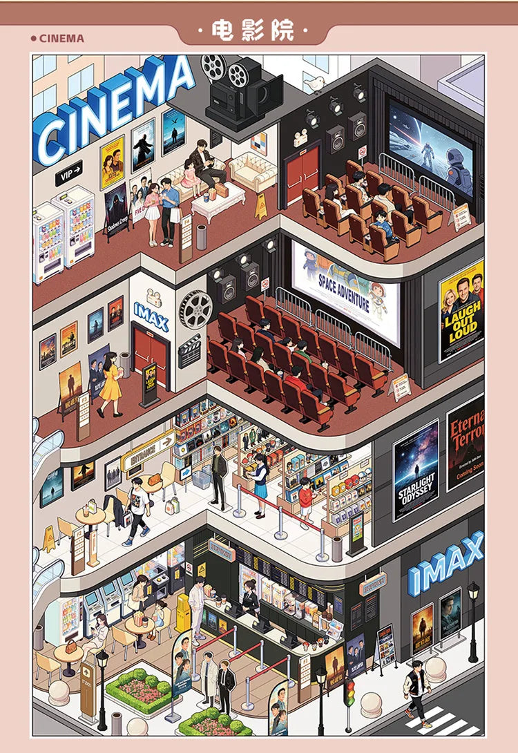 3D House Scene Stickers for Scrapbooking and DIY Crafts