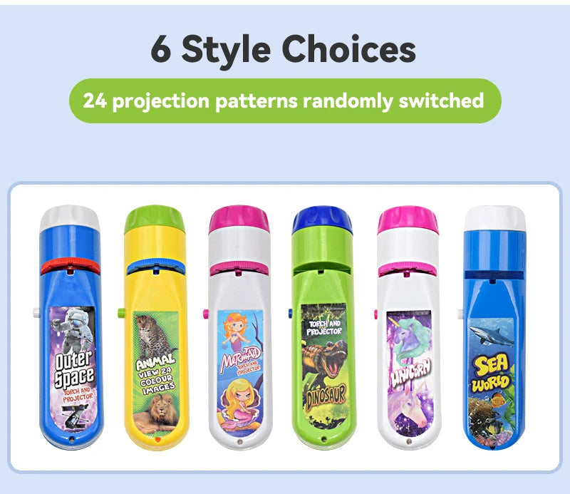Kids' Story Projector Flashlight with Educational Patterns