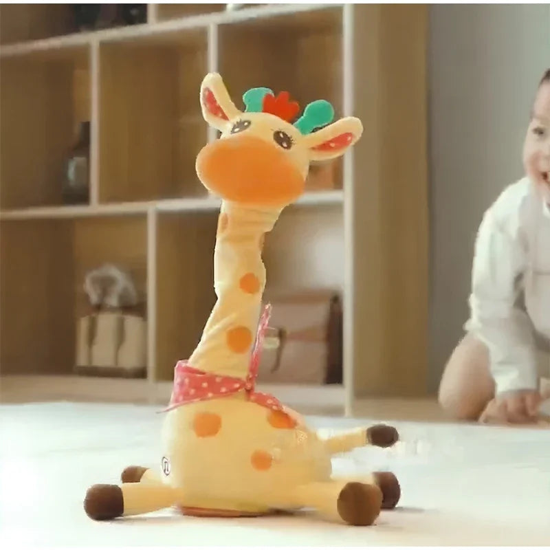 Interactive Singing and Dancing Giraffe Plush Toy with Music