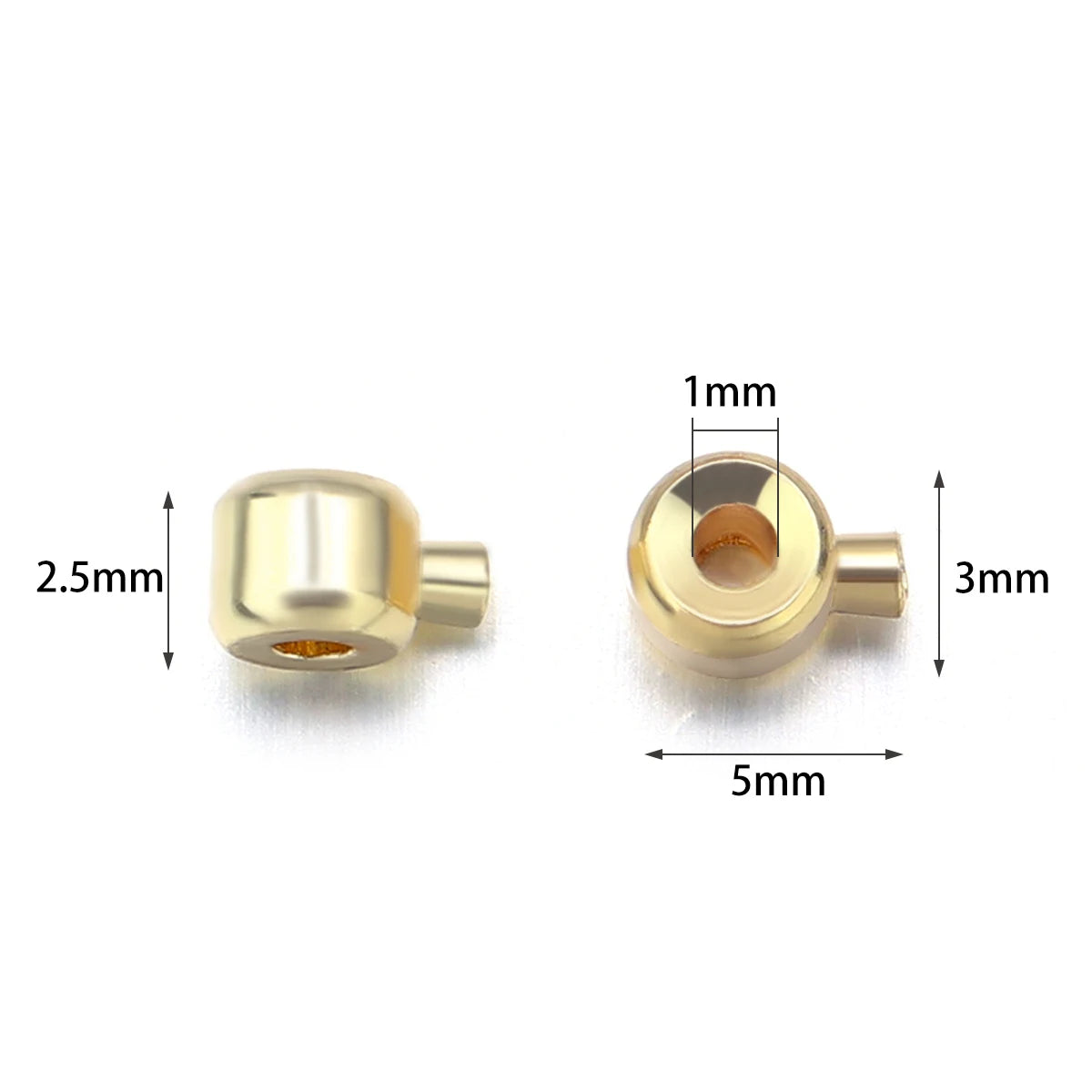Metal Crimp End Beads for Jewelry Making - Stopper and Positioning Clasps