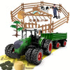 16.5" Farm Tractor Playset with Trailer, Animals & Fencing