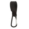Black nylon strap and hook for stroller attachment