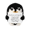Handmade Knitted Penguin Doll with Inspirational Card