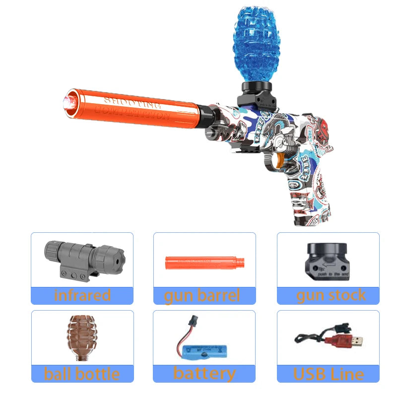 Electric Blaster Gun with Soft Bullets for Kids