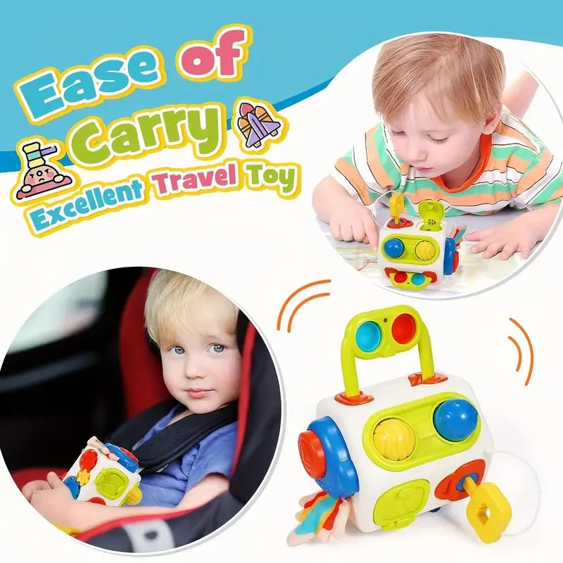 Montessori Busy Cube for Toddlers – 10-in-1 Sensory Activity Toy