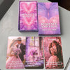 A set of Romance and Love oracle cards featuring illustrations of couples, flowers, and passionate themes.
