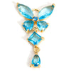 Crystal Butterfly Charms with Rhinestone Accents