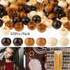 A collection of natural wooden spacer beads in various shades and finishes for jewelry making
