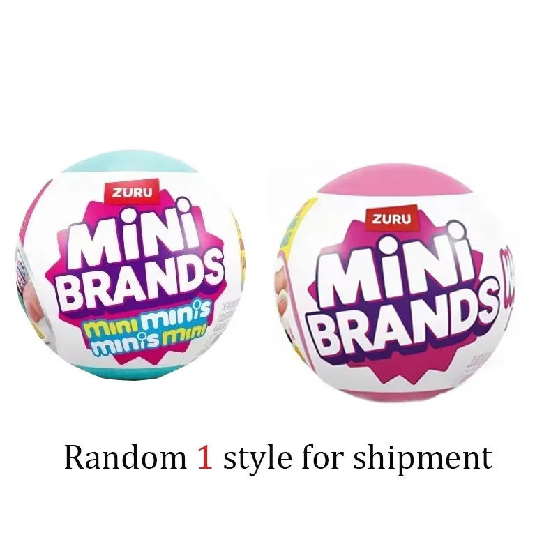 Two spherical LED light-up mini brands toys in pink and white packaging