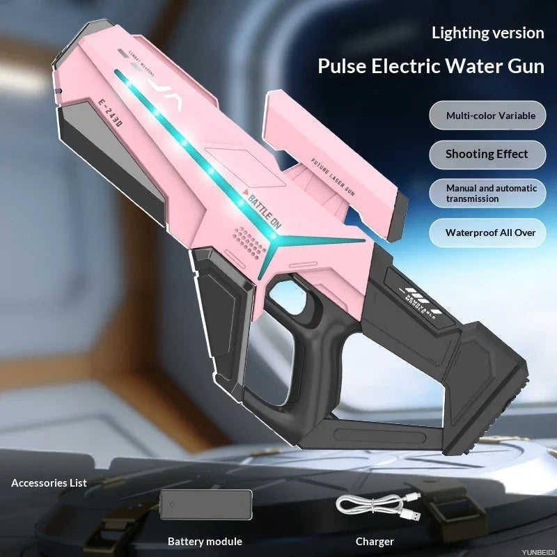 Electric LED Water Gun with Automatic Suction