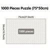 A box of a 1000 piece puzzle with dimensions 75x50 cm and an image of 1000 pieces.