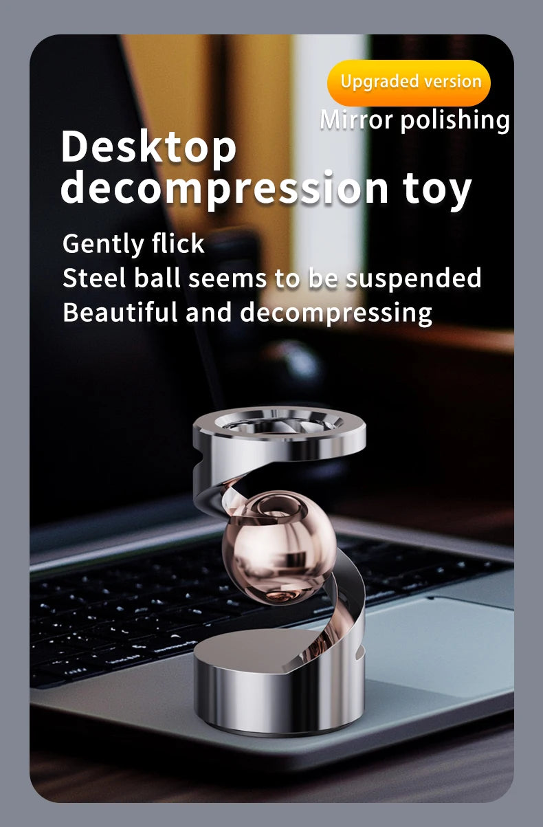 Magnetic Levitating Spinning Top – Precision Metal Desk Toy