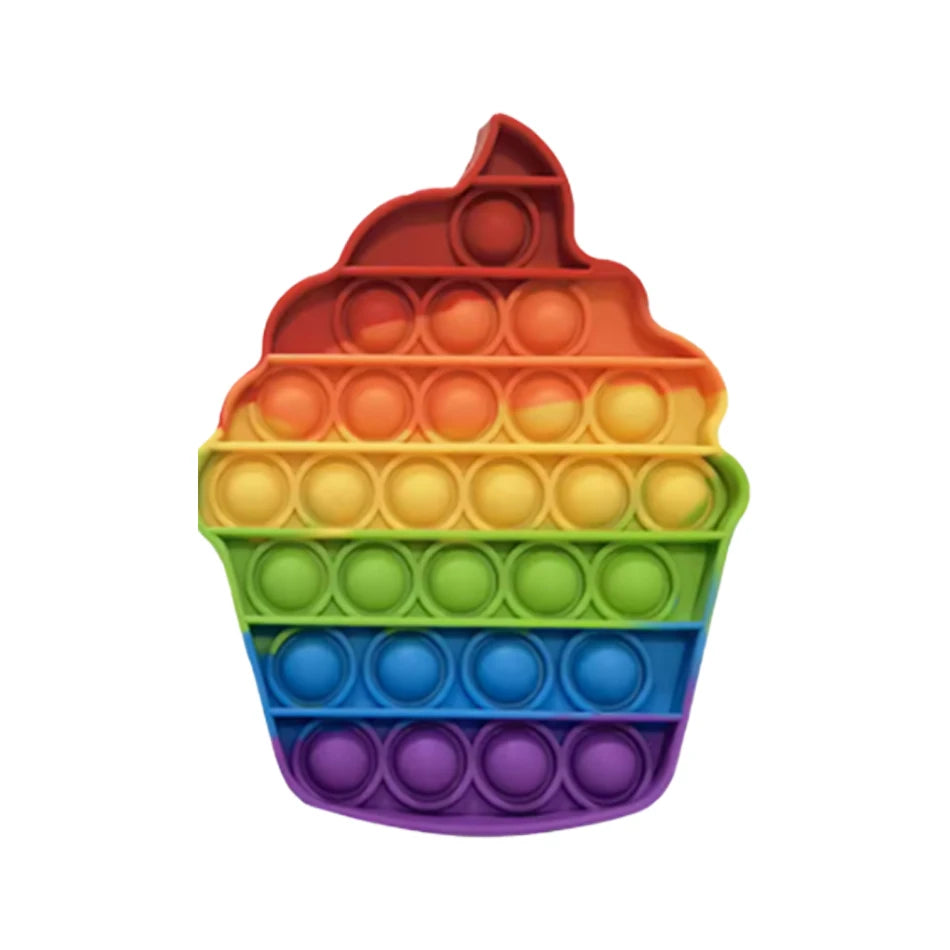 Rainbow Pop Fidget Toy – Large 20cm Squishy Sensory Stress Relief for Kids & Adults