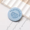 Round PU Leather Labels with Embossed Design for DIY Crafts