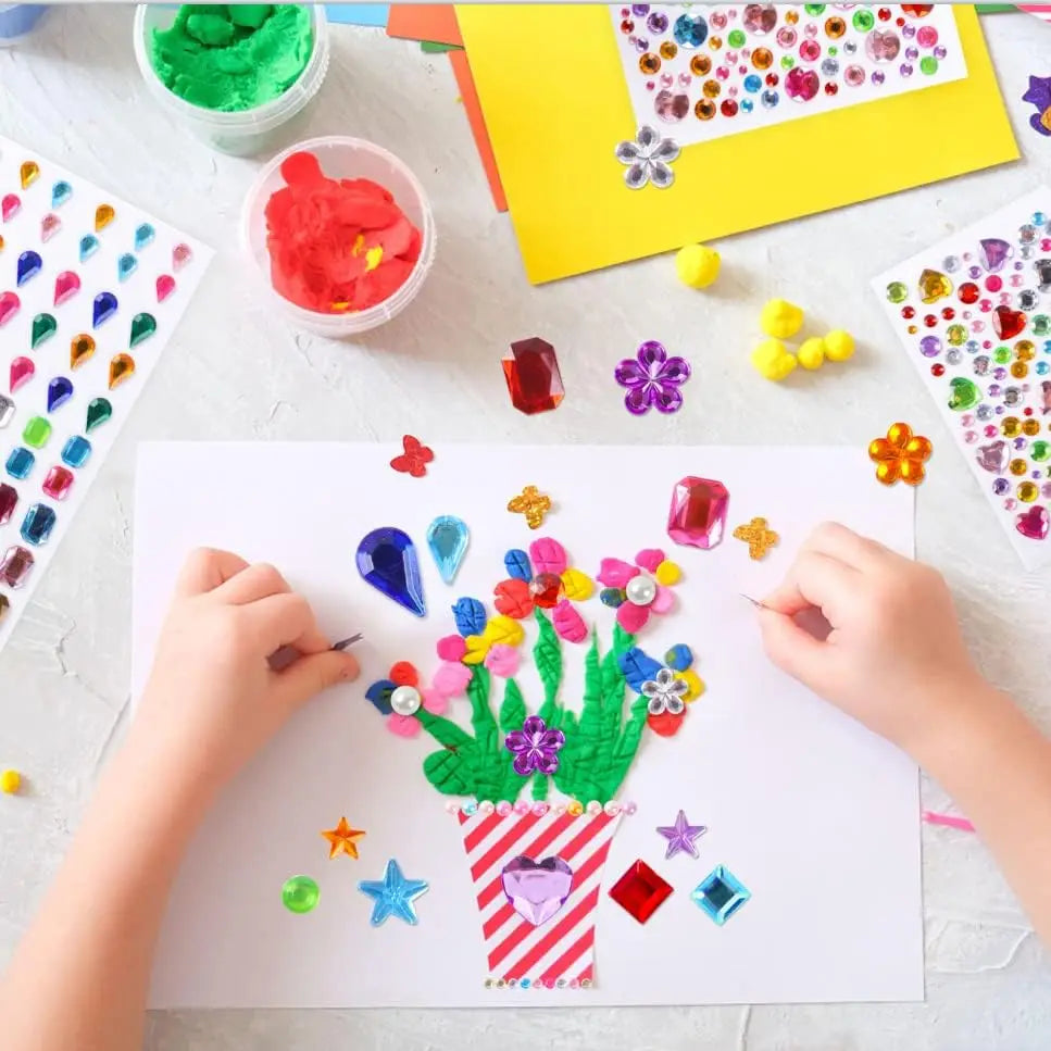 Self-Adhesive Gem Stickers for Crafts – 2,742 Pieces