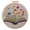 Floral Book Embroidery Kit – DIY Cross Stitch for Adults