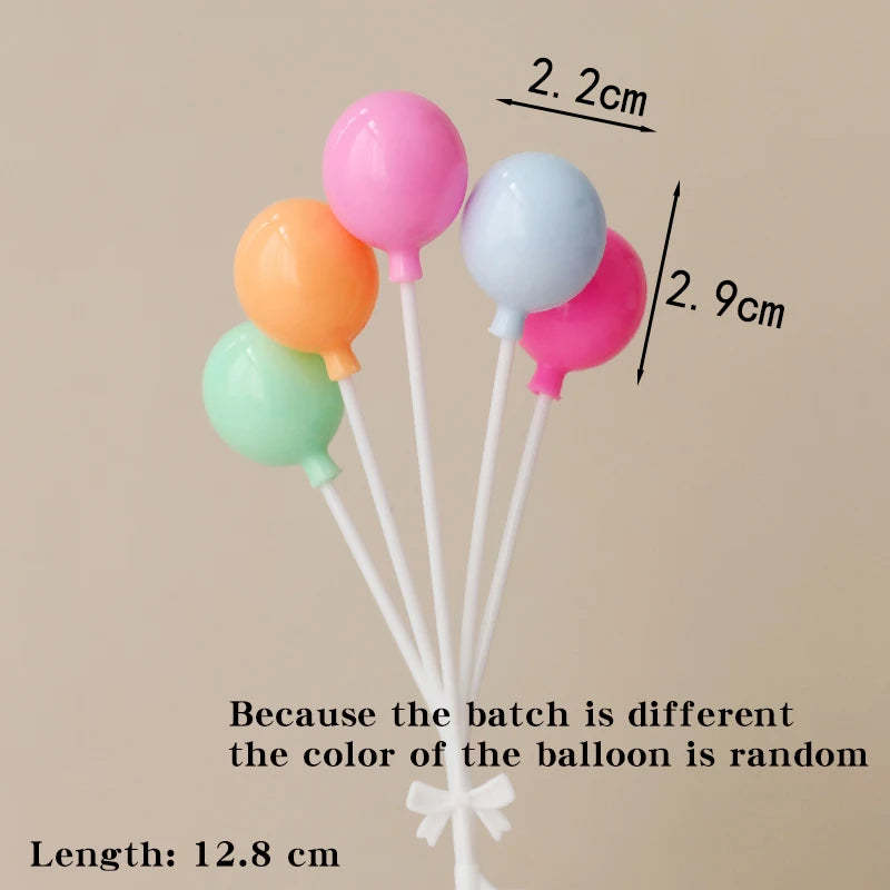 Colorful Plastic Cake Toppers for Birthday Parties & Desserts