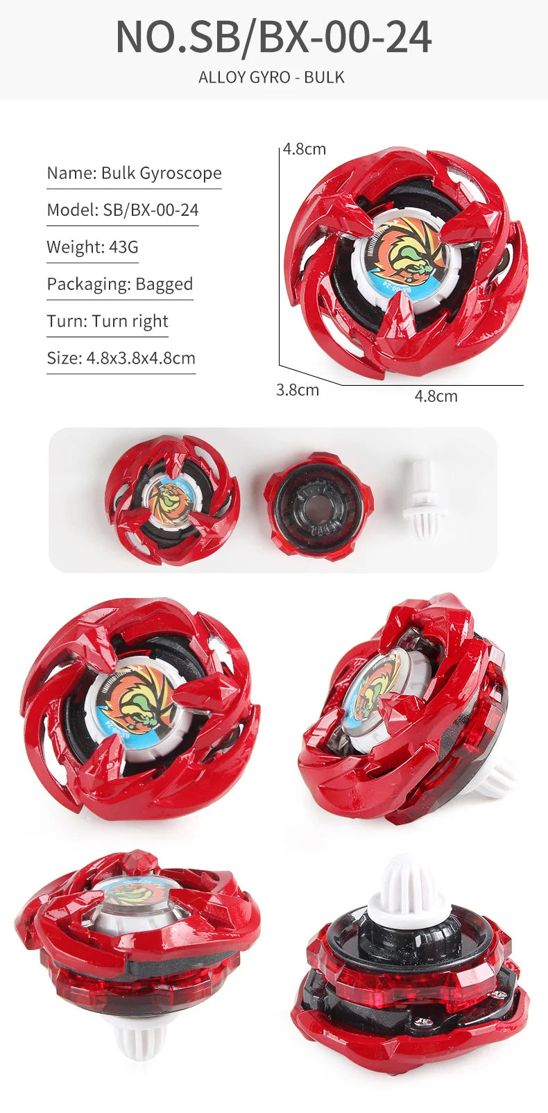 Metal Spinning Top Battle Set with Launcher