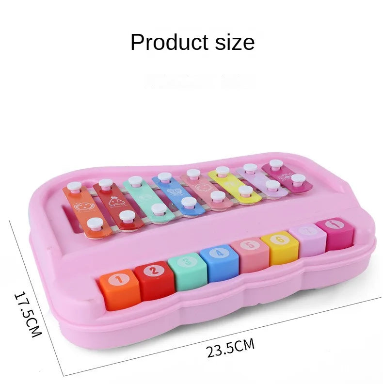 Montessori Wooden Xylophone for Toddlers – 8-Tone Musical Toy for Ages 0-3