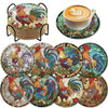 DIY Diamond Art Coaster Set with Holder - Acrylic Mandala Design, 8 Pieces