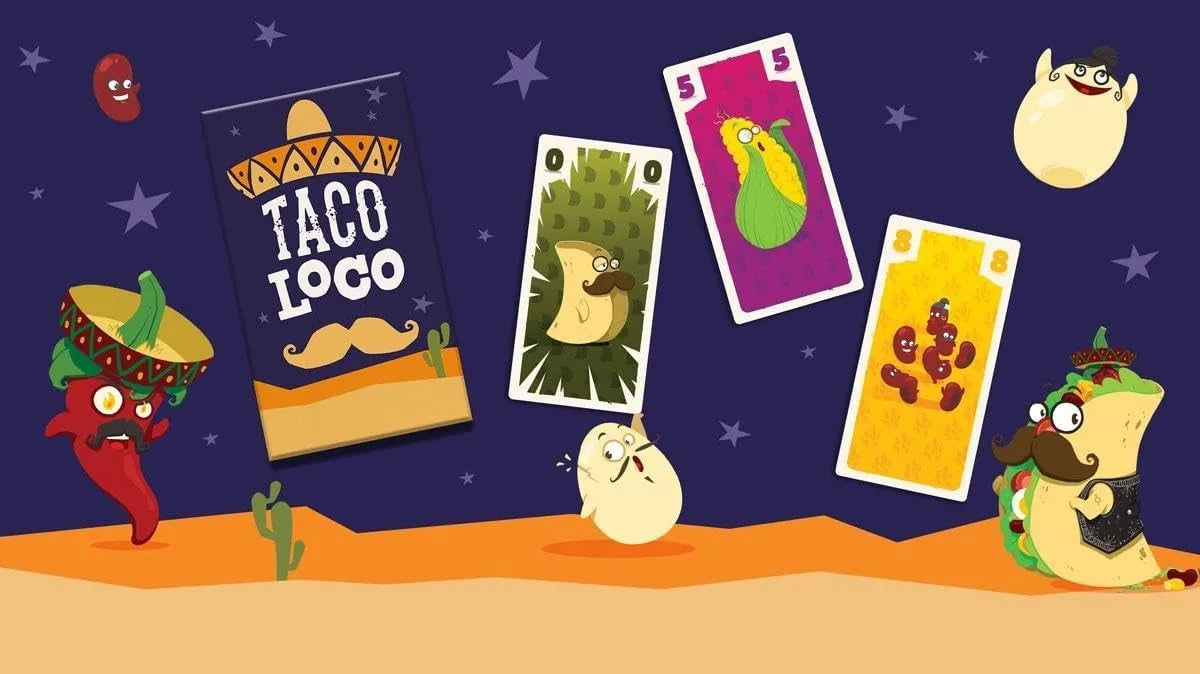 Taco Loco Card Game - Fast-Paced Party Fun for 2-5 Players