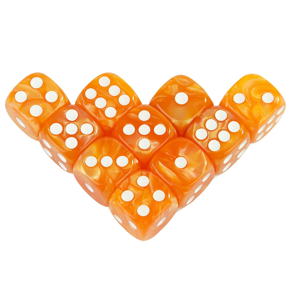 Marble Acrylic Dice Set – 16mm Round Corner Tabletop Dice