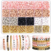 DIY Clay Bead Bracelet Making Kit with Golden Letter Beads