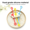Bear Silicone Teether with Textured Pull String for Babies