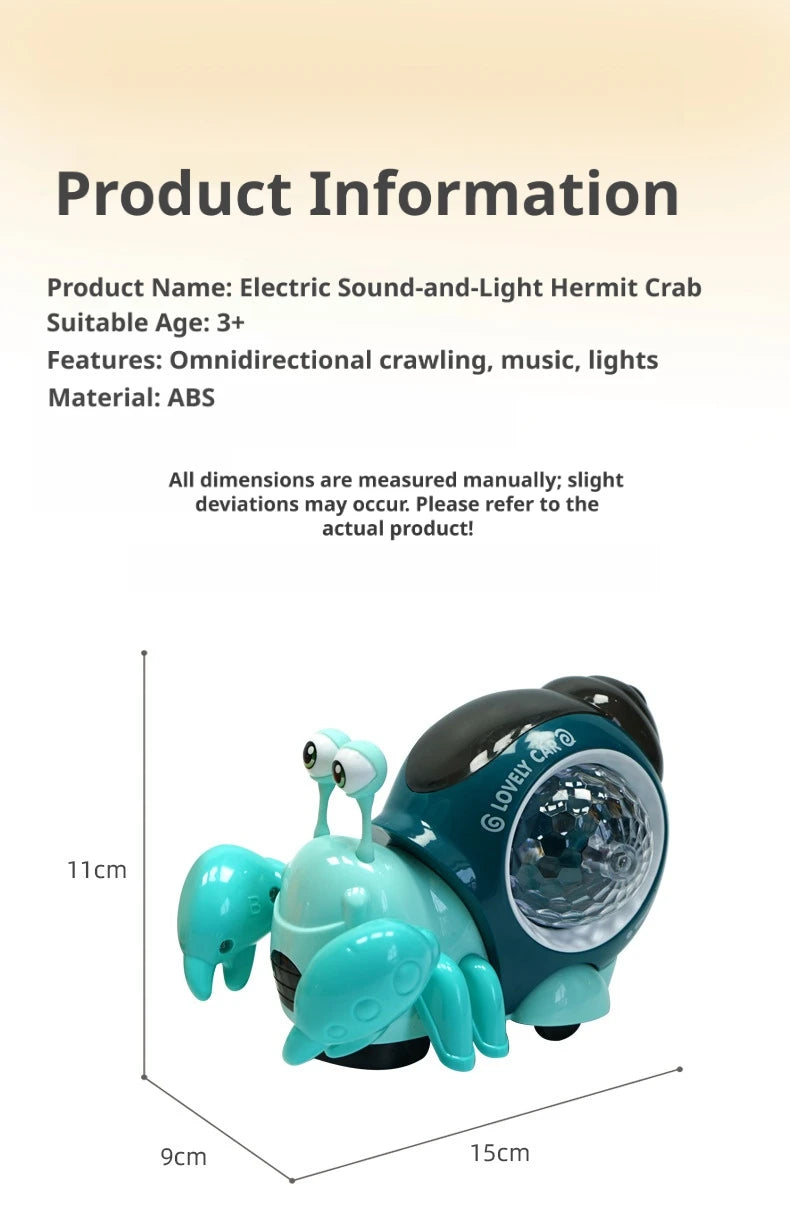 Musical Crawling Crab Toy with Lights and Sound