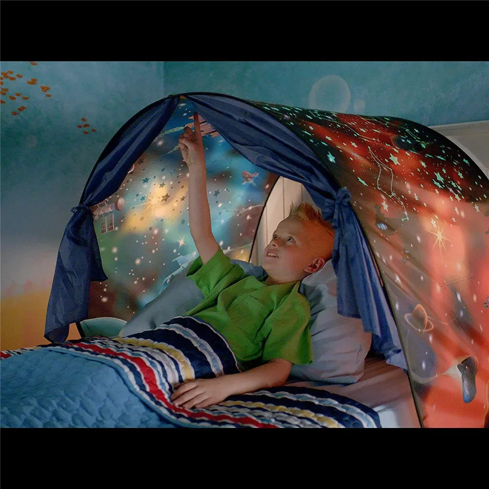 Kids Pop-Up Play Tent with Soothing Light