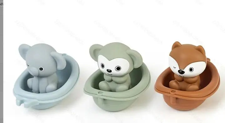 Silicone Baby Bath Toy Set for Sensory Water Play
