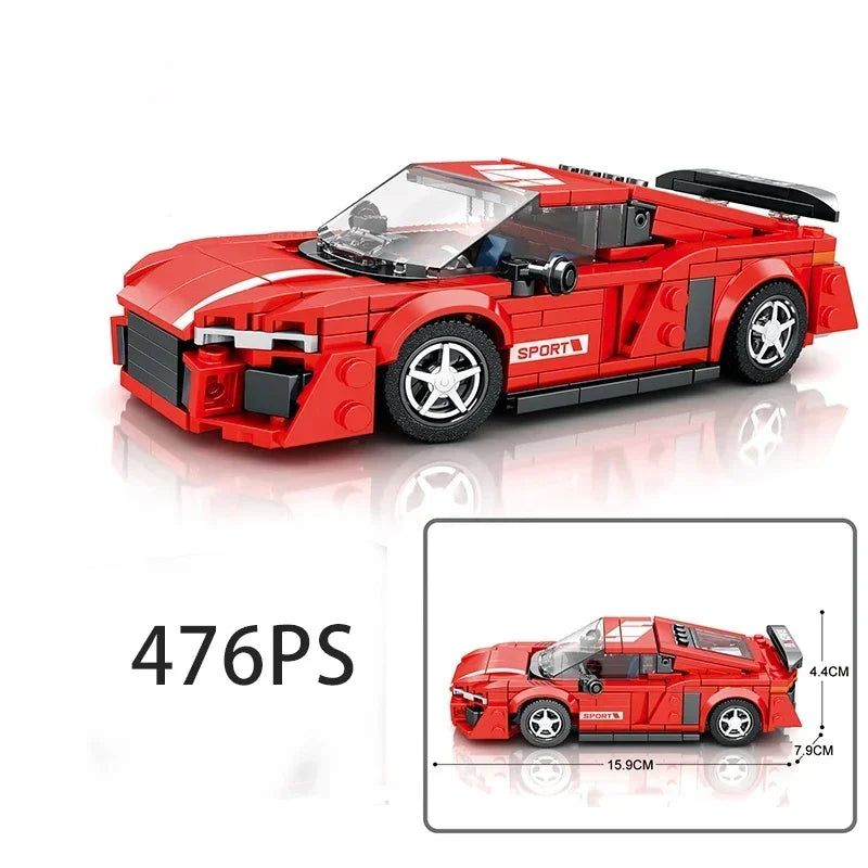 Supercar Model Building Block Kit