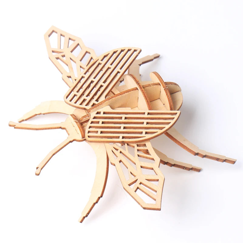 Wooden 3D Insect Puzzle Kit – Butterfly, Bee, Scorpion & More