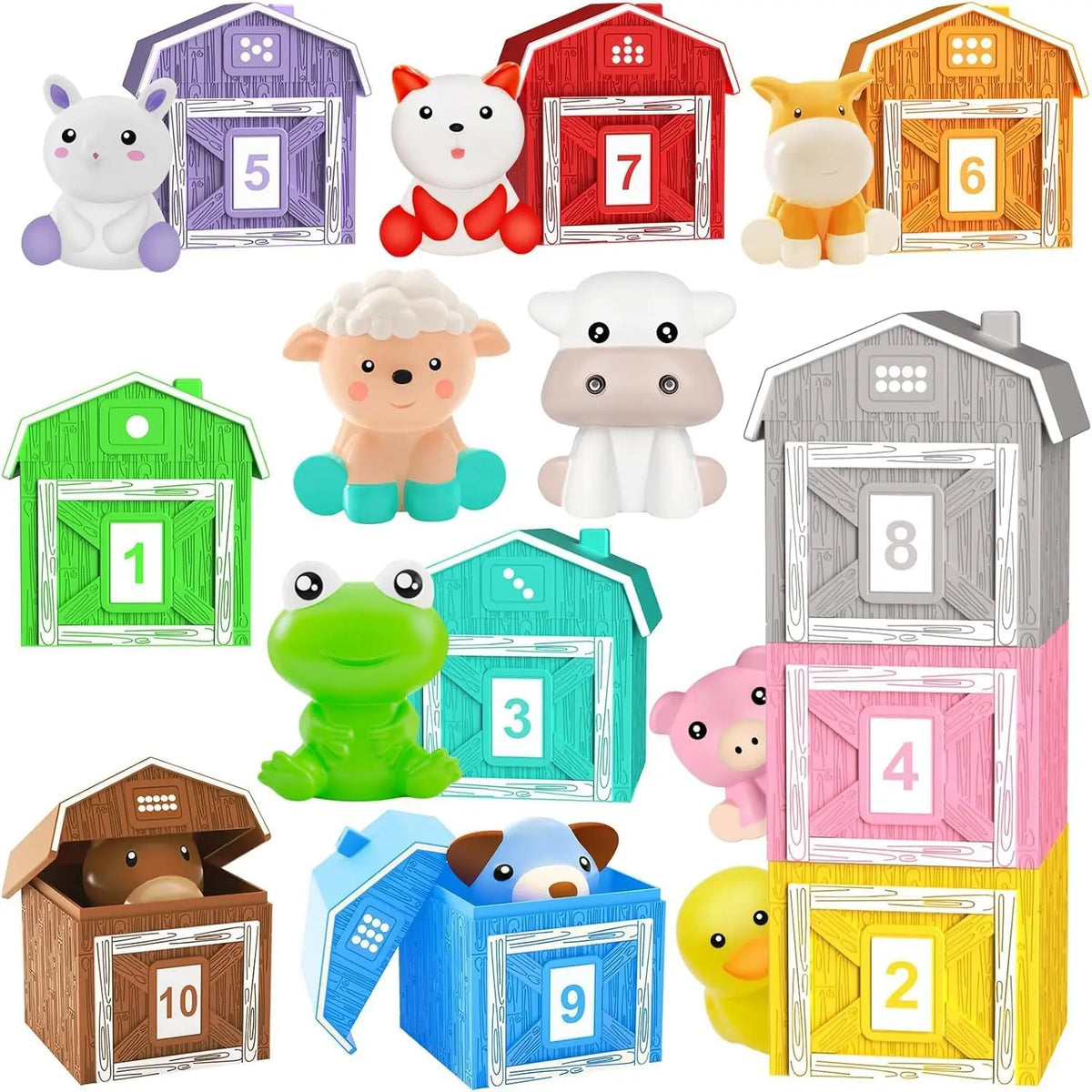 Farm Animal Matching House Montessori Toy for Toddlers
