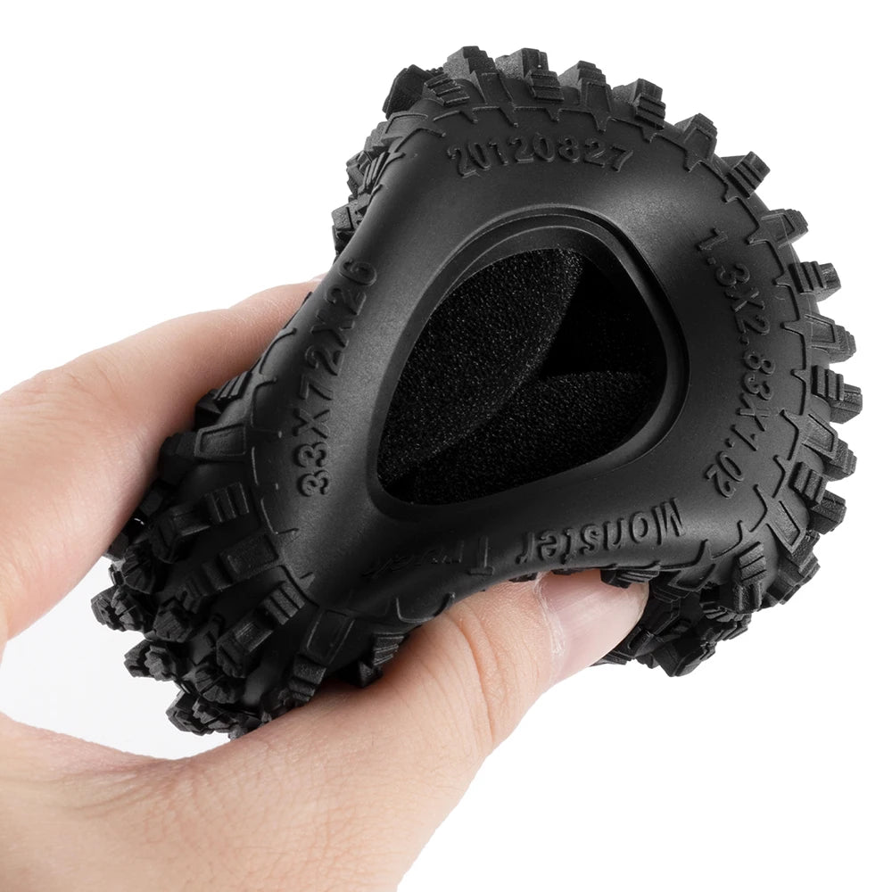 1.3" Mud Terrain Tires for RC Crawler (4-Pack)