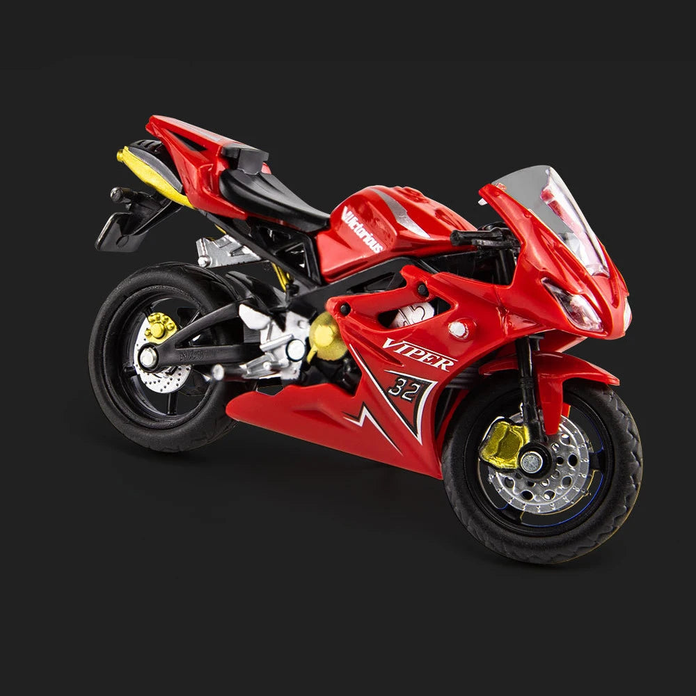 A red 1:18 scale KTM 450 SX-F diecast motorcycle model shown in a studio setting.