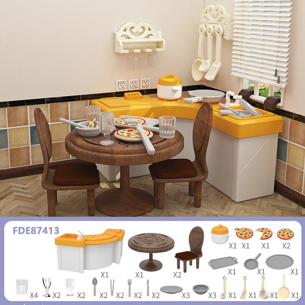 1:12 Dollhouse Furniture Set – Forest Animal Family Miniature Collection