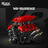 V8 Engine Model Building Blocks Set with Electric Motor