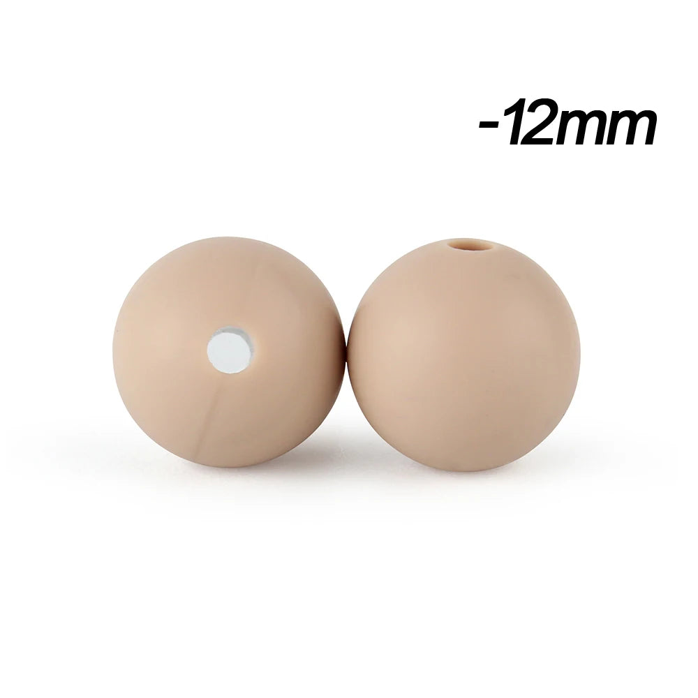 12mm Silicone Beads for DIY Jewelry Making & Crafts (20/50/100 Pack)