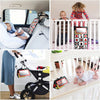High-Contrast Tummy Time Baby Mirror with Crinkle Cloth Book and Teether