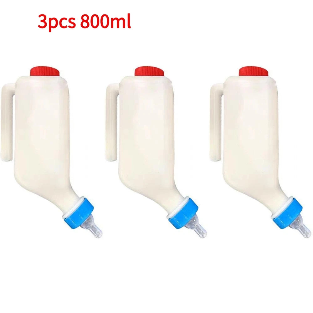Hangable Lamb Nursing Bottle with Soft Nipple for Goat, Calf, and Cattle