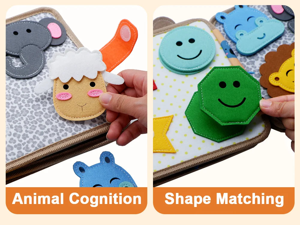 Montessori Busy Board Giraffe Activity Book for Toddlers