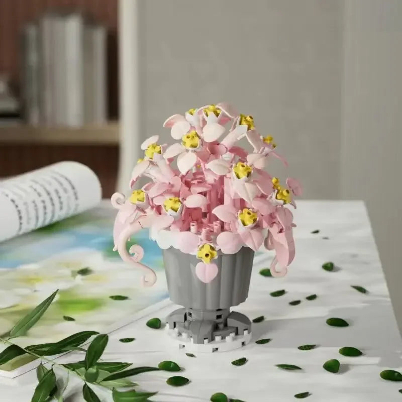DIY Mini Flower Building Block Kit – Everlasting Desktop Decor
